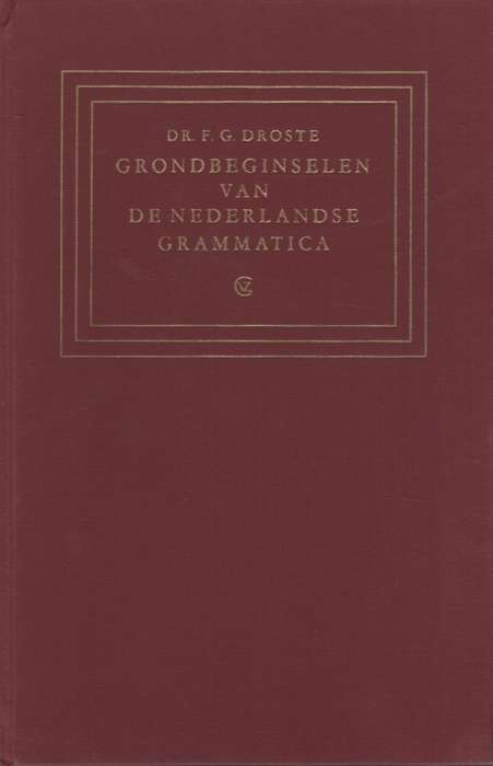 GRONDBEGINSELEN NEDERLANDSE GRAMMATIKA SECONDHAND - DROSTE,FG
