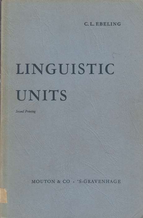 Linguistic units SECONDHAND - C.L.Ebeling
