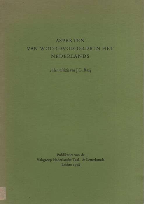 ASPEKTEN WOORDCOLGORDE IN NEDERLANDS 2H SECONDHAND - KOOIJ,J