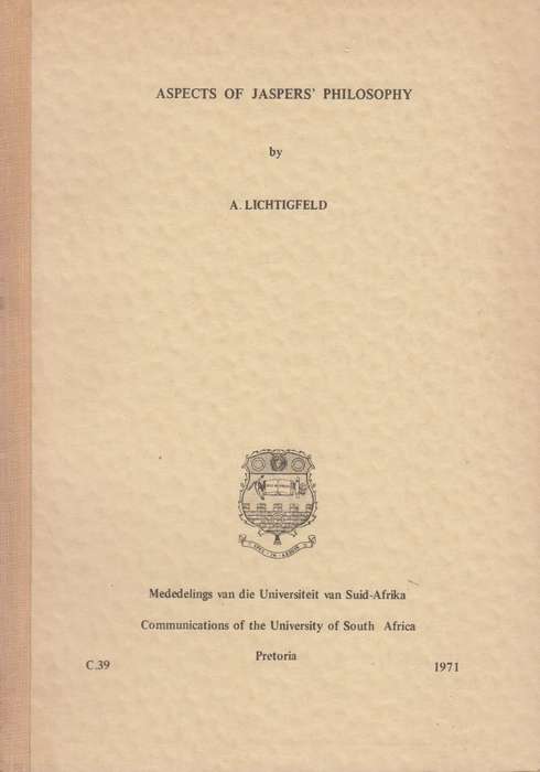 aspects of jaspers philosophy SECONDHAND - A.Lichtigfeld
