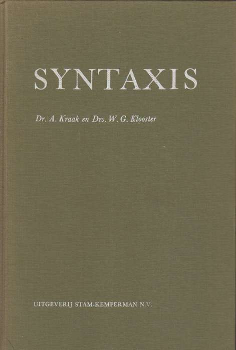 Syntaxis SECONDHAND - Dr.A Kraak en Drs W.G. Kloos