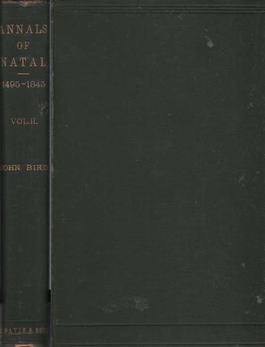 ANNALS OF NATAL VOL 2 ONLY HC NO DJ 2H SECONDHAND - BIRD,J