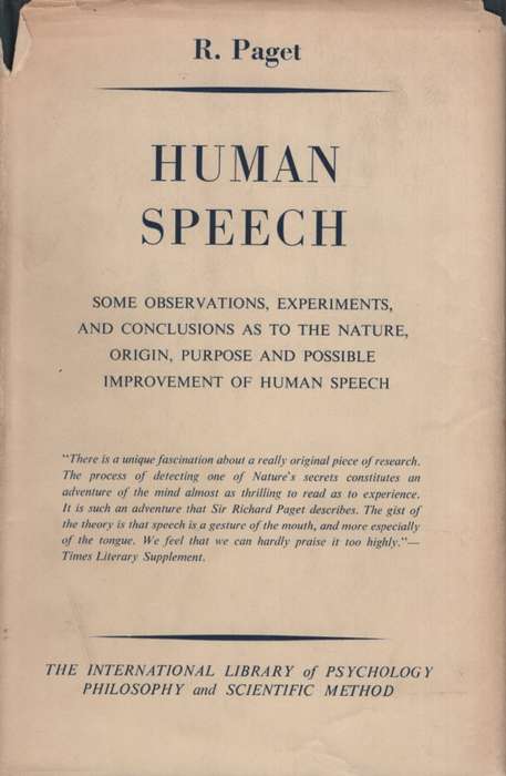 Human Speech. Second-hand SECONDHAND - R Paget