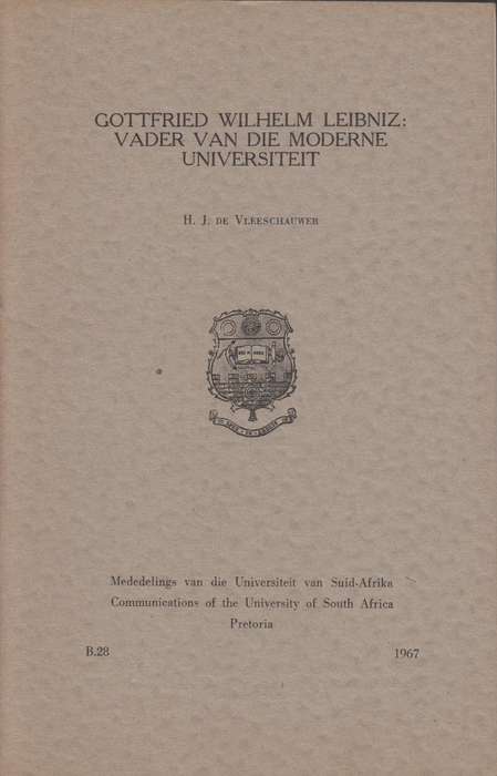 Gottfried Wilhelm Leibniz vader van die moderne universiteit SECONDH - H.J. De vleeschauwer