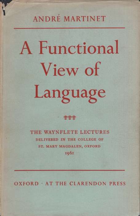 FUNCTIONAL VIEW OF LANGUAGE HC DJ 2H SECONDHAND - MARTINET,A