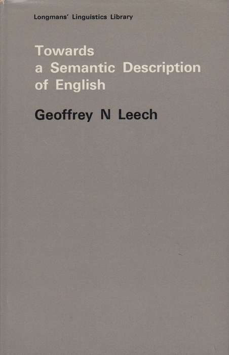 Towards a semantic description of english SECONDHAND - Geoffrey N  Leech