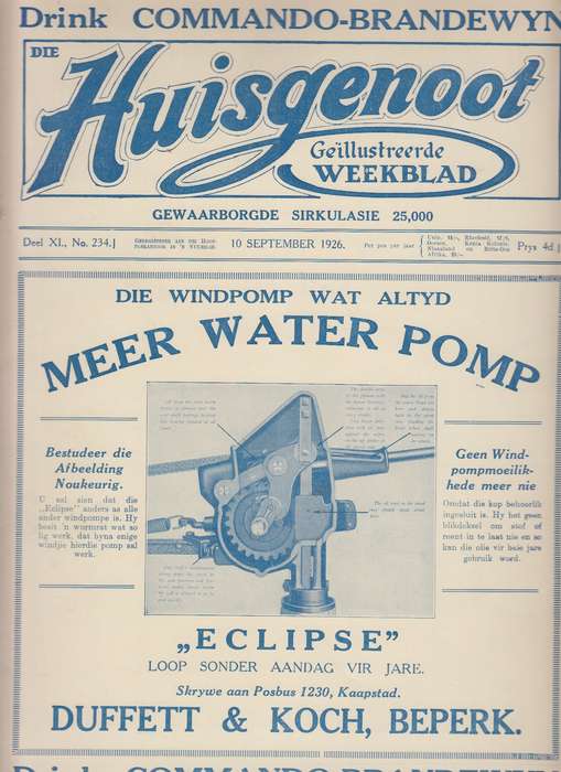 Die huisgenoot 10 September 1926 SECONDHAND - Huisgenoot
