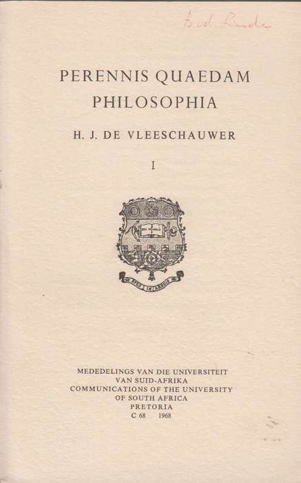 Perennis Quaedam philosphia SECONDHAND - H.J. De Vleeschuwer