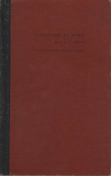 Language at Work. Second-hand SECONDHAND - J Y T Greig
