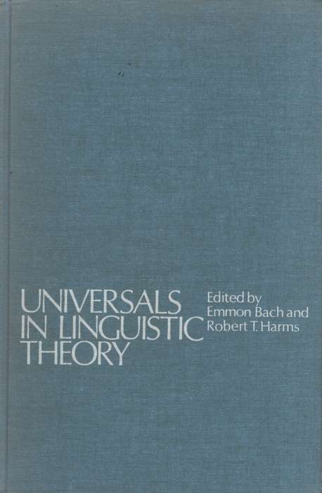 Universal in Linguistic Theory. Second-hand SECONDHAND - Emmon Bach (Ed)
