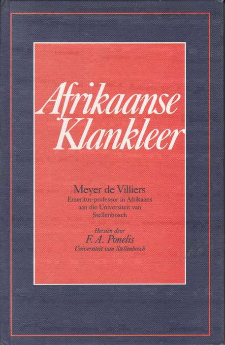 AFRIKAANSE KLANKLEER SECONDHAND - DEVILLIERS,M