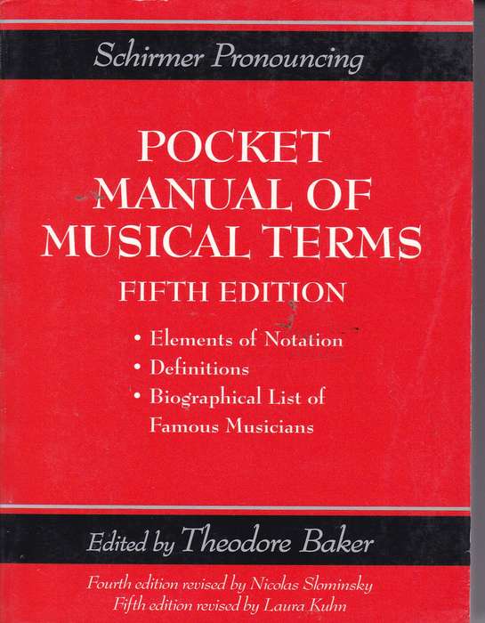 POCKET MANUAL OF MUSICAL TERMS SECONDHAND - BAKER,T