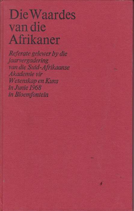 WAARDES VAN DIE AFRIKANER - SAAWK