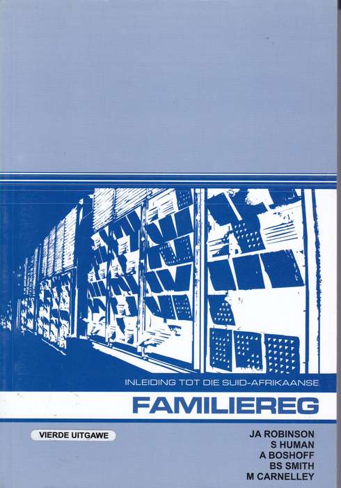 INLEIDING TOT DIE SA FAMILIEREG - ROBINSON,R
