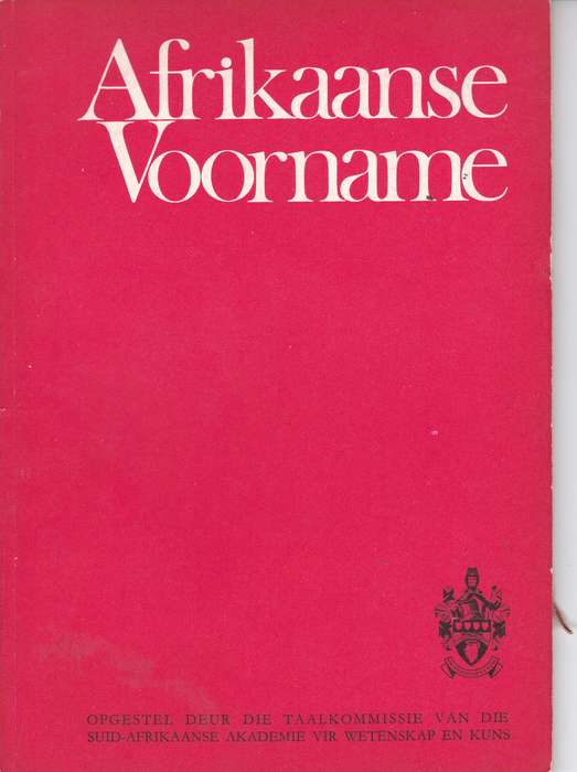 AFRIKAANSE VOORNAME - SAWK