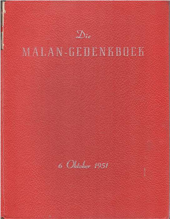 MALAN GEDENKBOEK - MALANDAG-KOMITEE