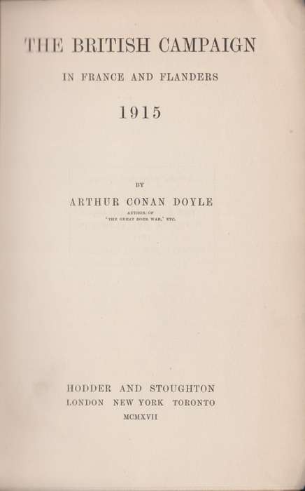 The British Campaign in France and Flanders 1915 - Doyle, Artur Conan
