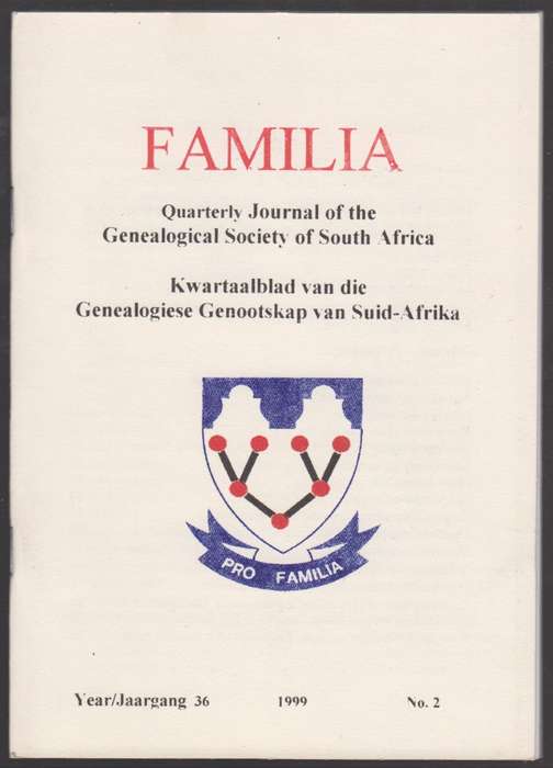 Familia Volume 36 1999 No. 2 - Du Preez, Thys (ed)