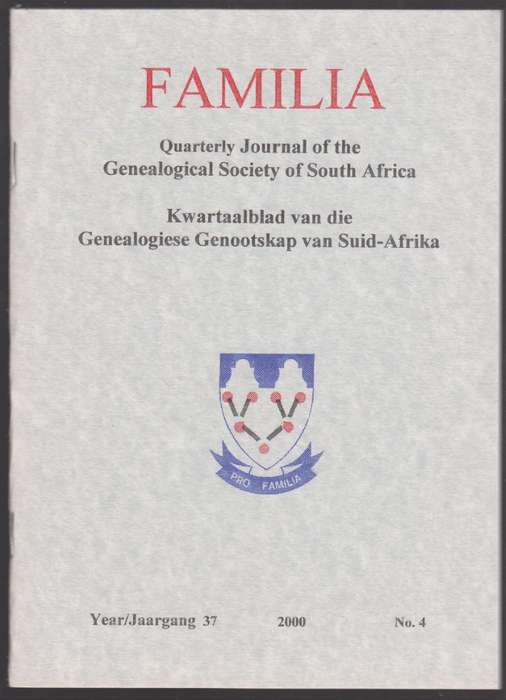 Familia Volume 37 2000 No. 4 - Du Preez, Thys (ed)