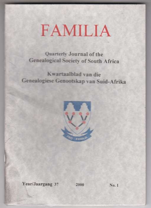 Familia Volume 37 2000 No. 1 - Du Preez, Thys (ed)