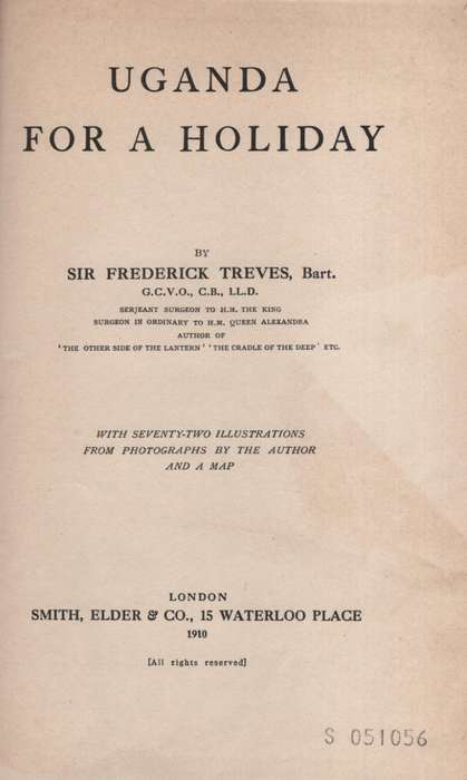 Uganda for a Holiday - Treves, Frederick