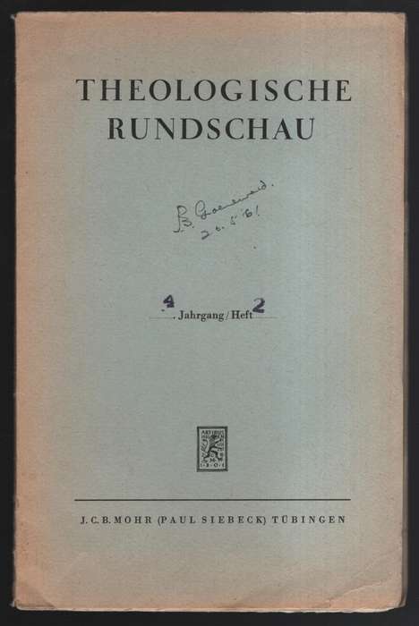 Theologische Rundschau. Jahrgang 4, Heft 2 - Periodical