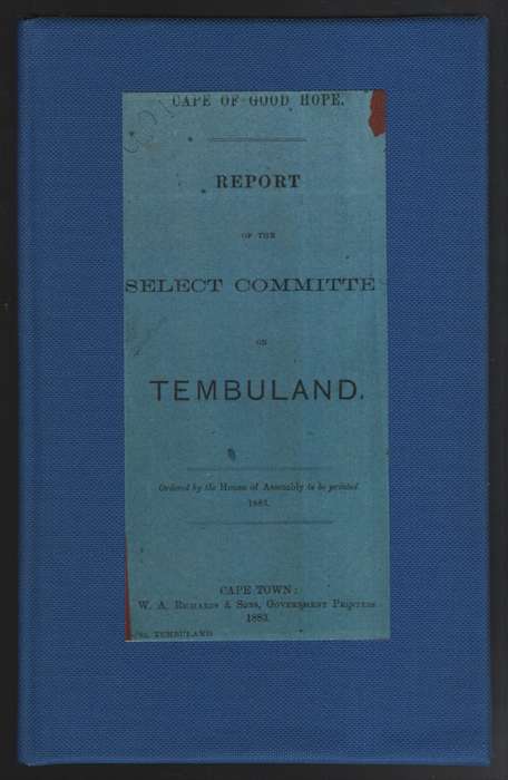REPORT OF THE SELECT COMMITTEE TEMBULAND - ANON