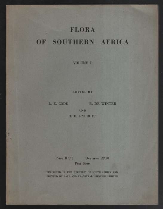 Flora of Southern Africa which deals with the Territories of the Rep - Codd, L. E. (ed); De Winter,