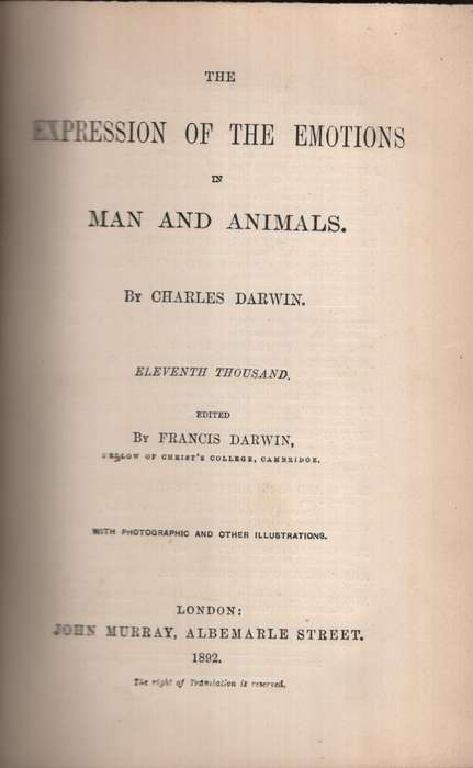 The Expression of the Emotions of Man and Animals - Darwin, Charles