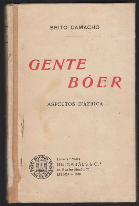 Gente BÃ³er. Aspectos D'Africa. - Camacho, Brito