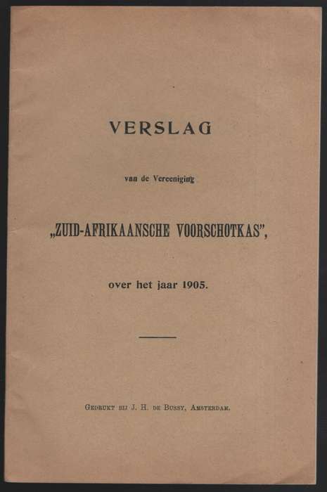 Verslag van de Vereeniging Zuid-Afrikaansche Voorschotkas over het J - Anon