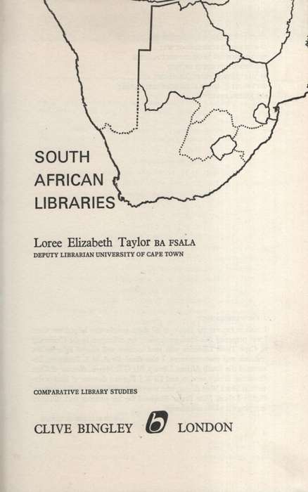 South African Libraries - Taylor, Loree Elizabeth