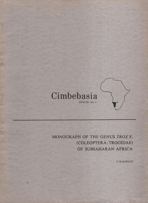 Monograph of the Genus Trox F. (Coleoptera: Trogidae) of Subsaharan  - Scholtz, C. H.