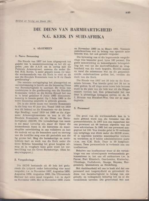 Die Diens van Barmhartigheid N.G. Kerk in Suid-Afrika - N.G. Kerk