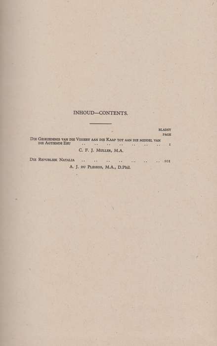 Argief-Jaarboek vir Suid-Afrikaanse Geskiedenis 1942 Deel 1 / Archiv - Muller, C. F. J.; Du Plessis