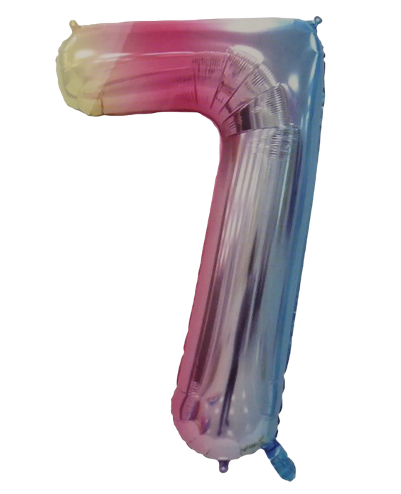 Casey 102cm Rainbow Balloon Number.7