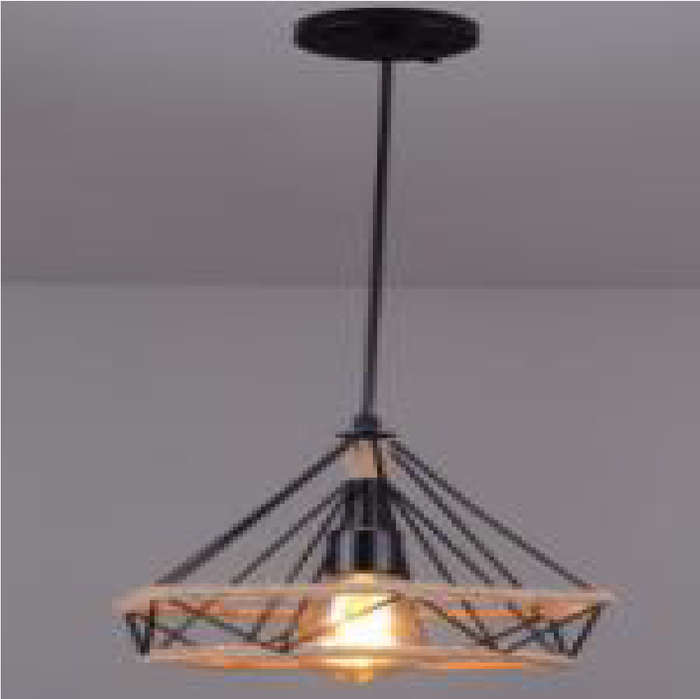 Hanging Vintage Rope Pendant Light