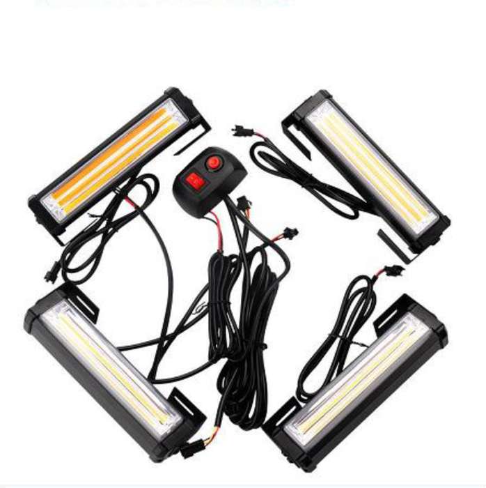 4 Piece COB LED flashing strobe kit