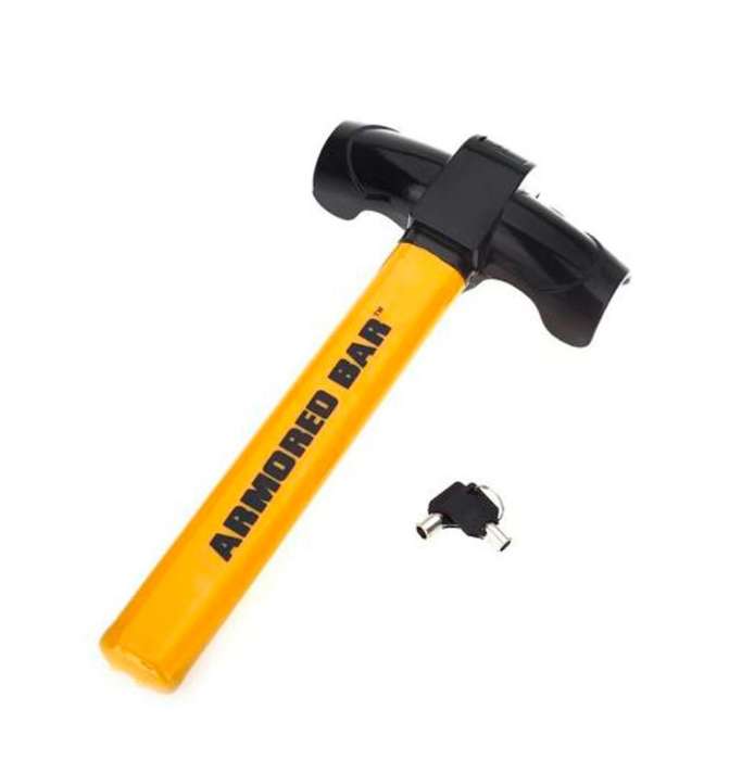 Universal armored anti-theft car steering wheel lock