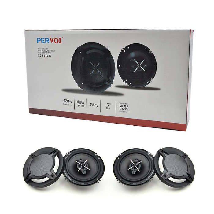 16cm (6.3`) 3-Way Mega Bass Coaxial Speakers