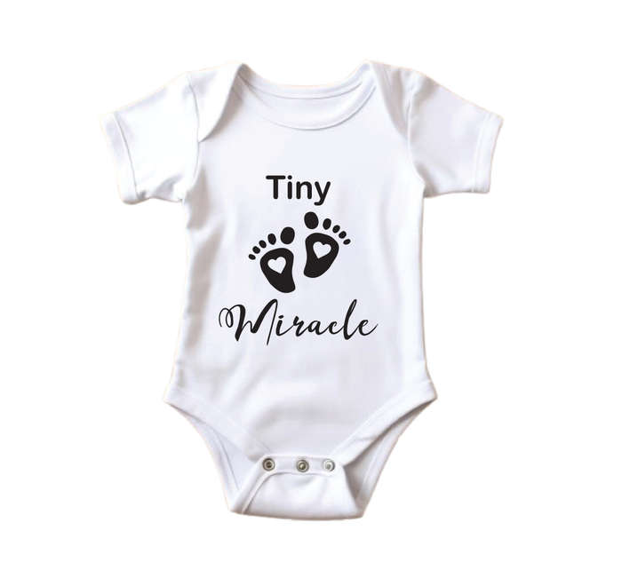 Tiny Miracle with baby feet Baby Grow
