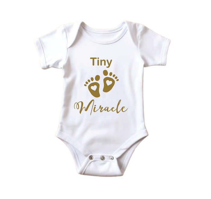 Tiny Miracle with baby feet Baby Grow