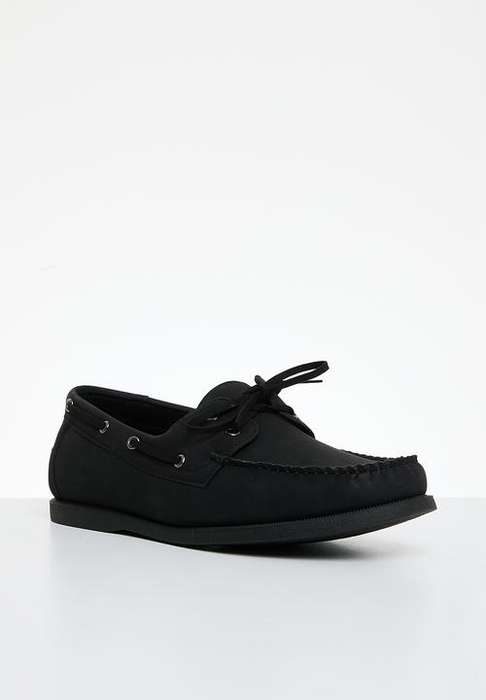 Mazerata Black Faux Nubuck Loafers