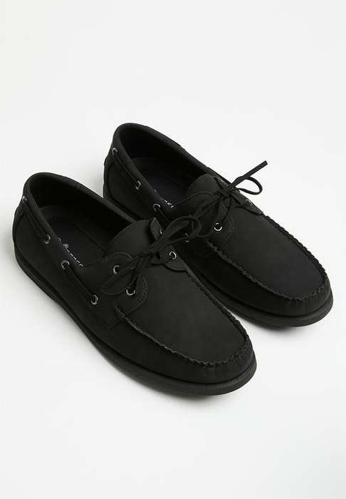 Mazerata Black Faux Nubuck Loafers