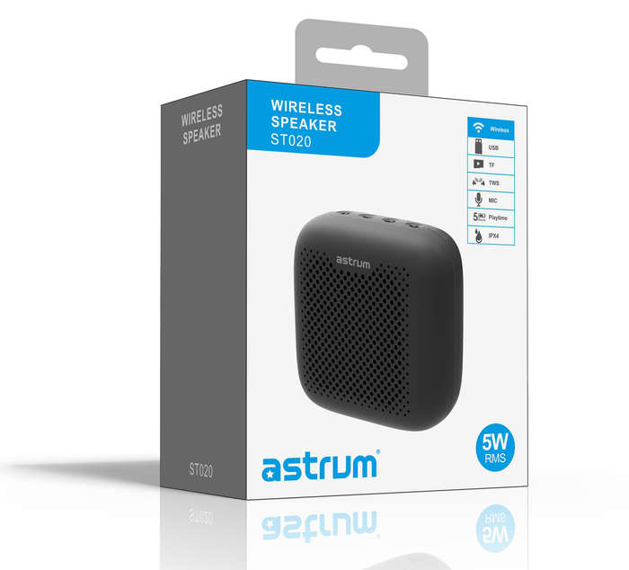 ST020 5W TWS True Wireless IPX5 Mini Portable Speaker  Black