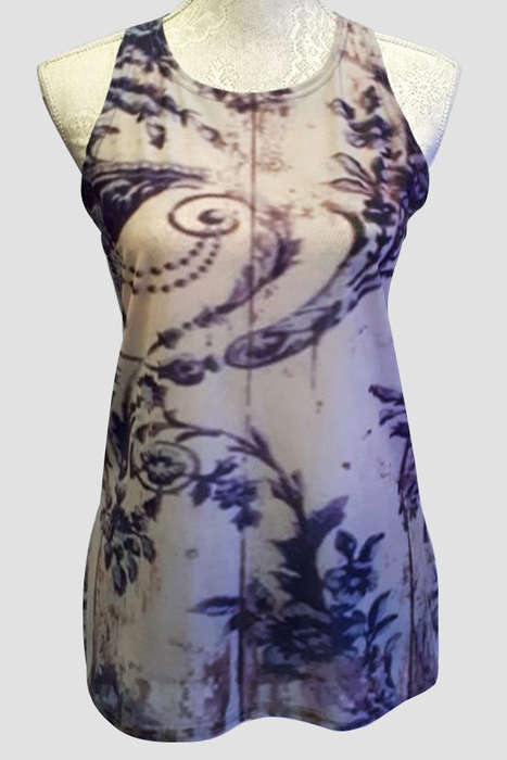 Vine motif top (sleeveless)