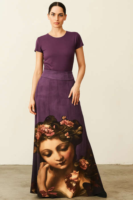 Pomegranate rose skirt