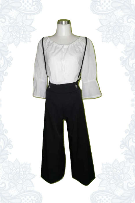 High waist sailor pants (with shoulder straps)