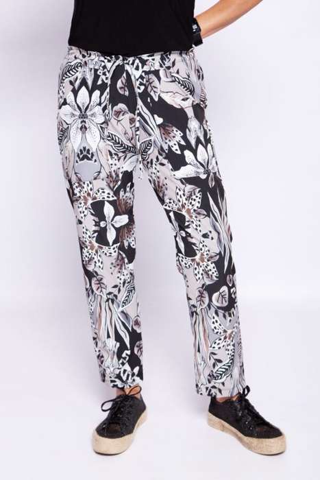 Orchid Blooms Pull-String Trousers