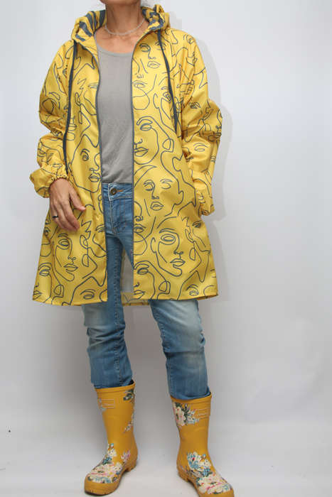 Yellow Faces Raincoat